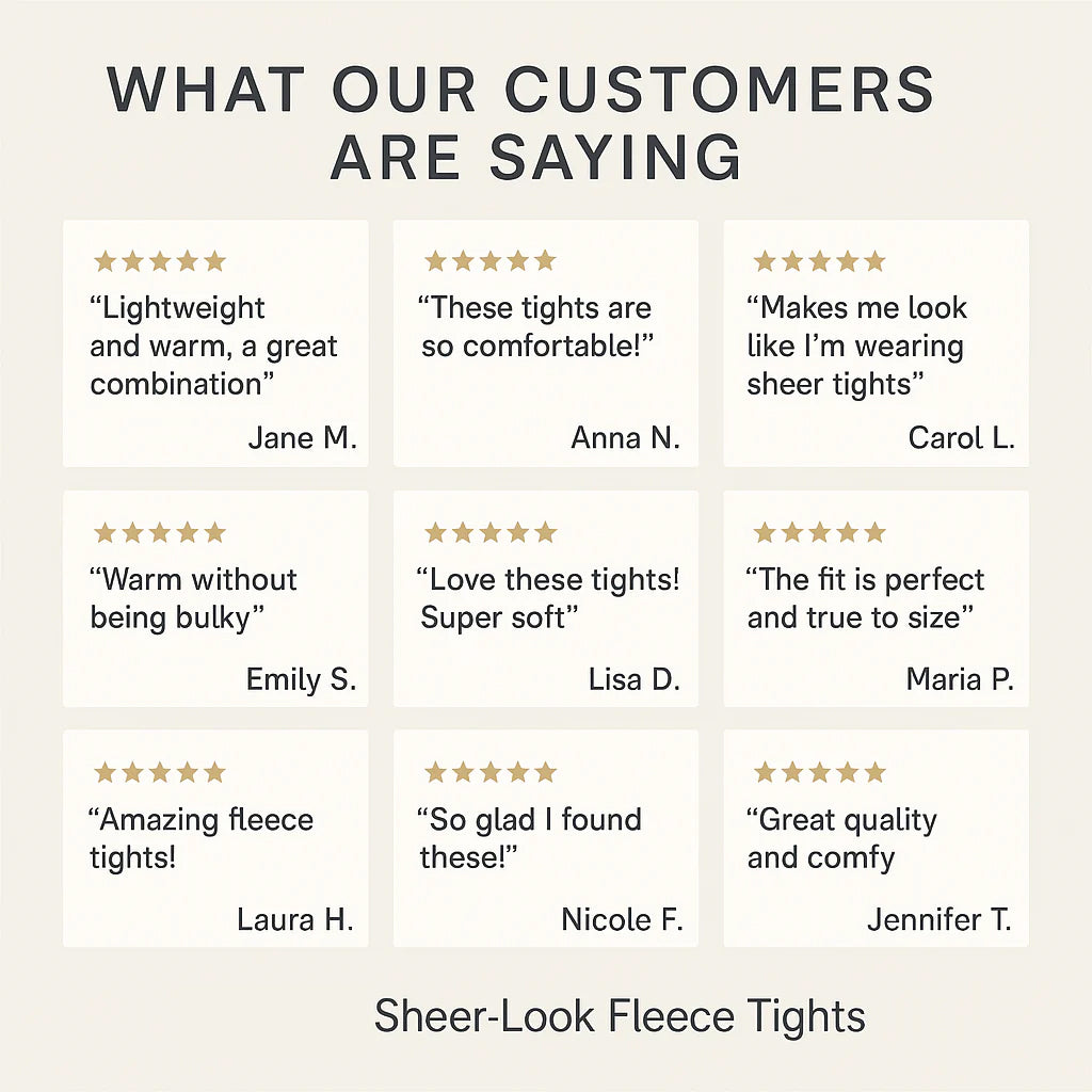 Sheer-Look Fleece Tights