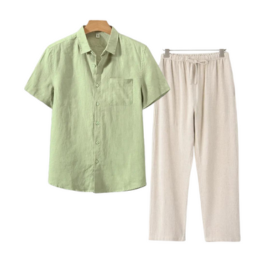 TheighT Linen Set (Short) - Streetwear Shirts & Tops - product image 1