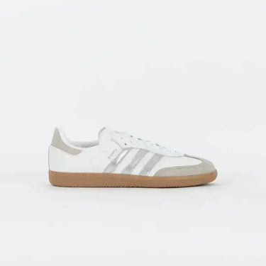 Adidas Samba OG White Silver Metallic Grey | Classic Premium Edition - women’s fashion sneaker at Kickarena
