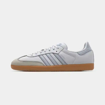 Adidas Samba OG White Silver Metallic Grey | Classic Premium Edition - women’s fashion sneaker at Kickarena
