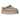 Women's UGG Tazz suede mules in sand color with chunky sole, trending footwear for casual street style and cozy home lounging now.