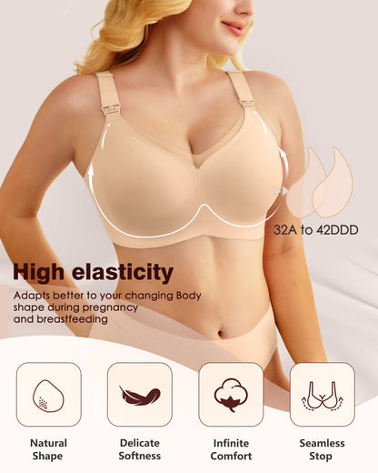 Nursing Bras for Breastfeeding Mesh Lace Seamless Maternity Bra Pregnancy Sleep Wireless Pumping Bralette