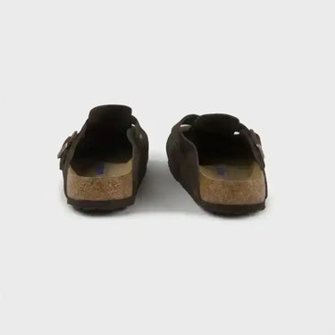 BIRKENSTOCK BOSTON SUEDE SOFT FOOTBED CLOG - TAUPE - women’s fashion sneaker at Kickarena