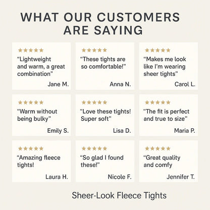 Sheer-Look Fleece Tights