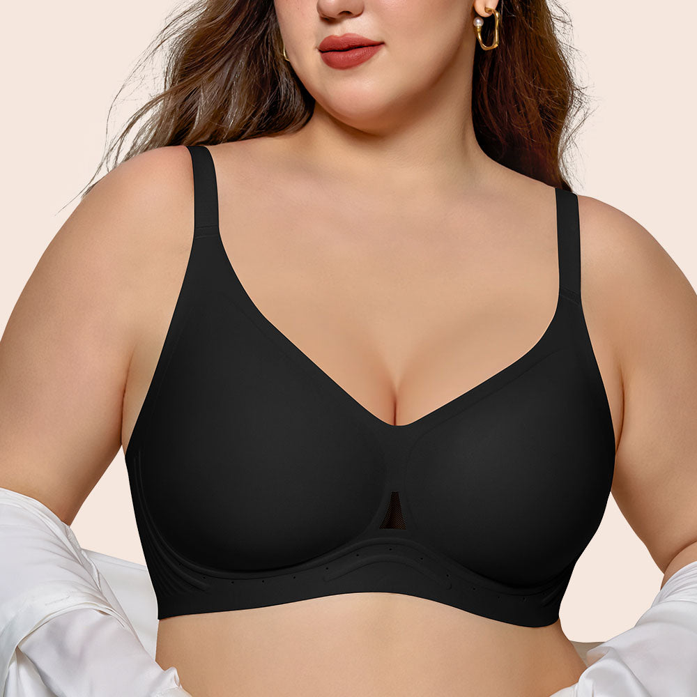 Womens Wire-Free Full Coverage Bra Seamless Breathable Comfort Bralettes