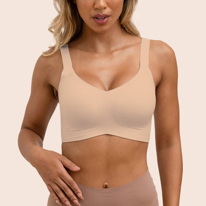 V-Neck Full Cup Seamless Everyday Bra