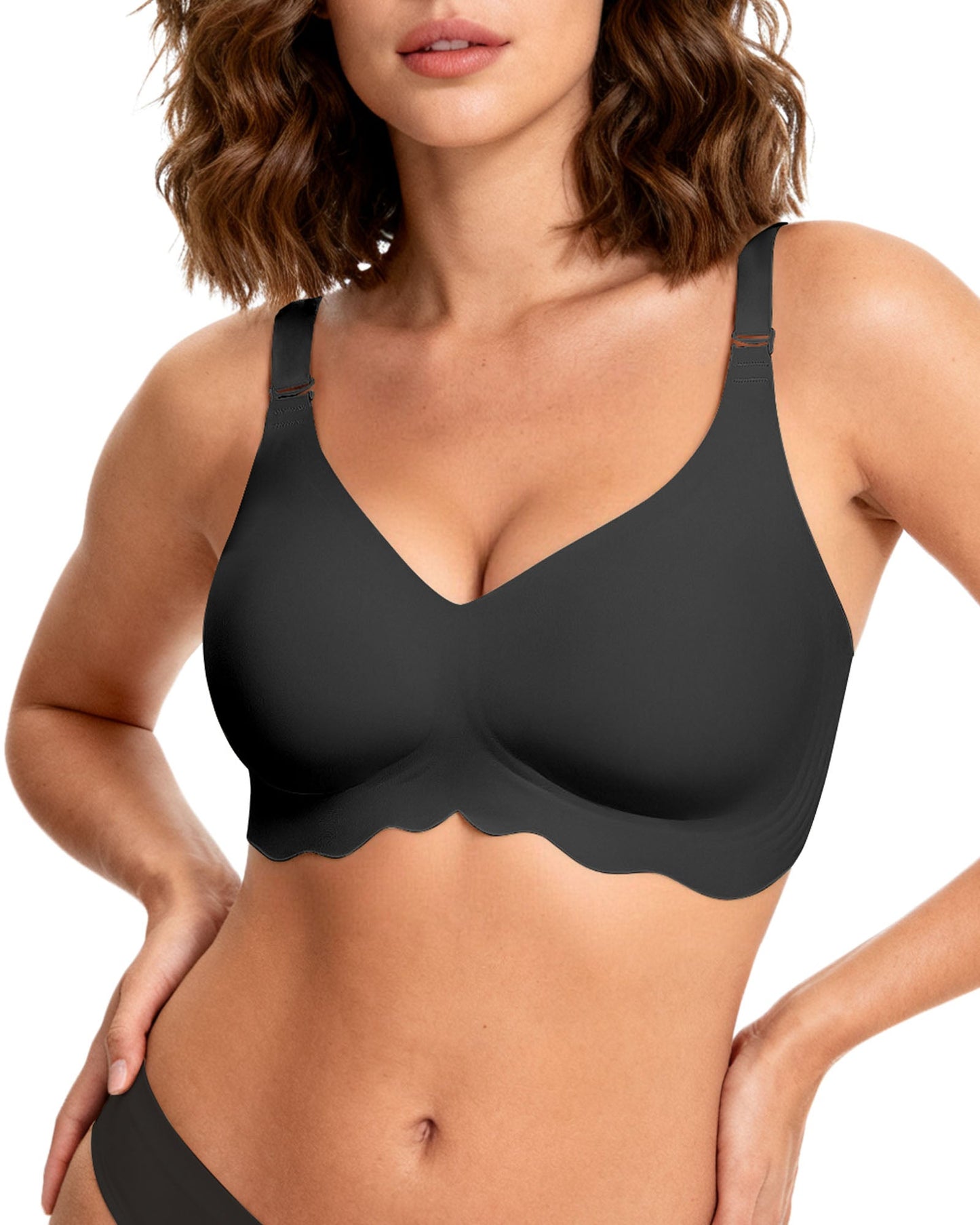 Wave Fashion V-Neck Seamless Full Coverage Bra