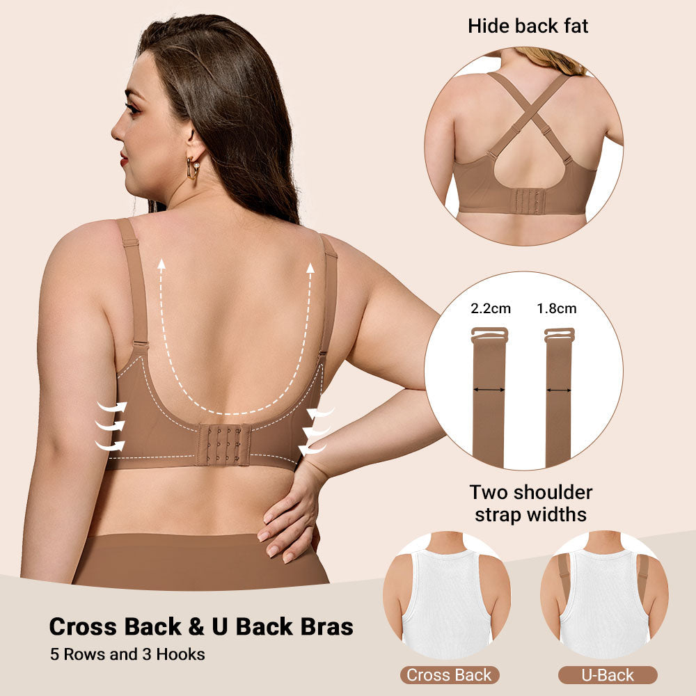 Wirefree Full Coverage Bra - Seamless Breathable Bralette for All-Day Comfort