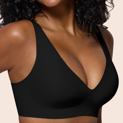 Bras for Women Deep V Seamless Wireless Support Lift No Underwire Plunge Bralettes Full Coverage Push Up Bra