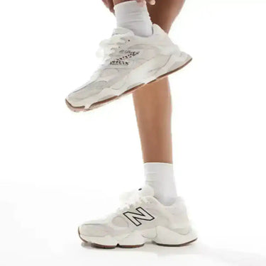 9060 beige leopard print detail - women’s fashion sneaker at Kickarena