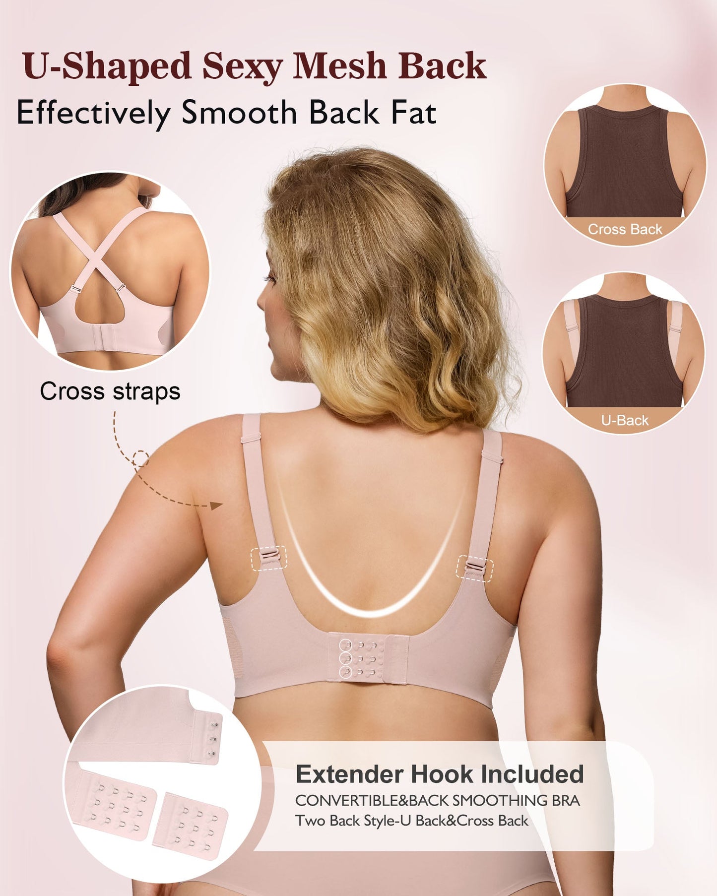 Mesh V Neck Soft Seamless Bras