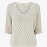 Pull en maille légère à col V - Beige - Premium Everyday Style - product image 1