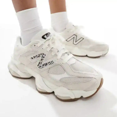 9060 beige leopard print detail - women’s fashion sneaker at Kickarena