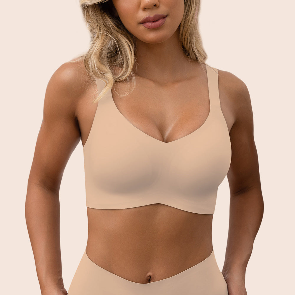 V-Neck Full Cup Seamless Everyday Bra