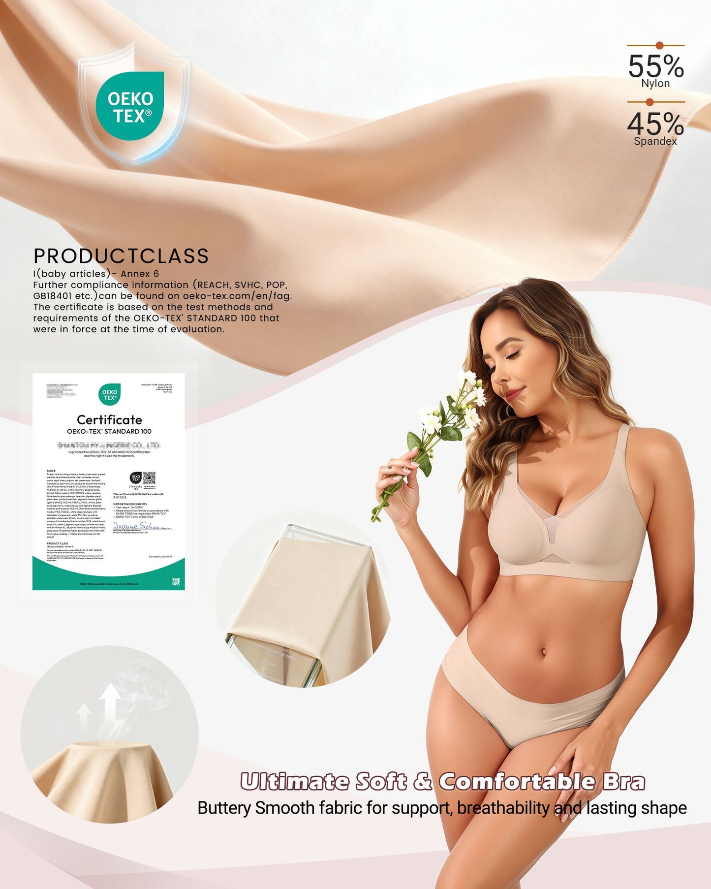 As Fairy Wireless Push Up Bra for Women - Seamless Deep V Mesh Bralettes, Soft Support Comfort Daily Wear Brassiere