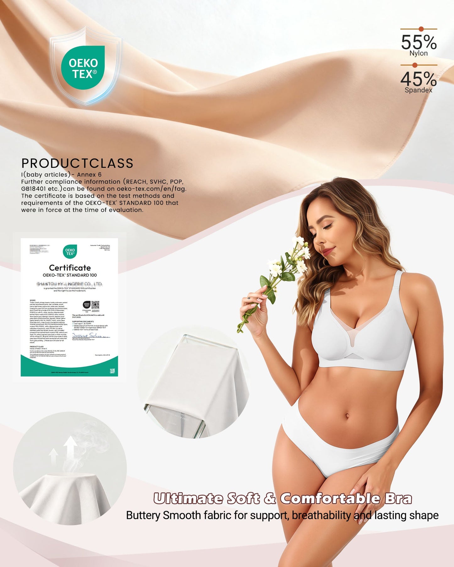 As Fairy Wireless Push Up Bra for Women - Seamless Deep V Mesh Bralettes, Soft Support Comfort Daily Wear Brassiere