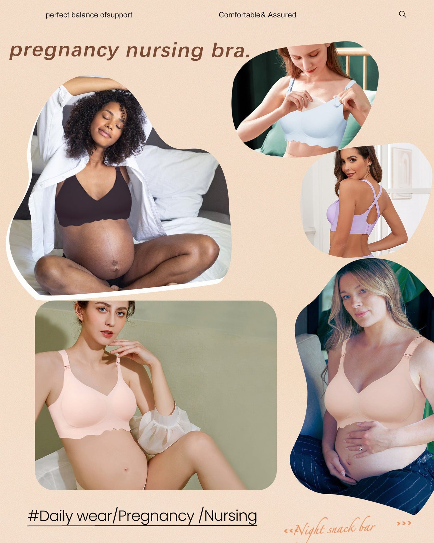 Blue Nursing Bra Wireless Seamless Ultra Comfortable Pregnancy Sleep Bra