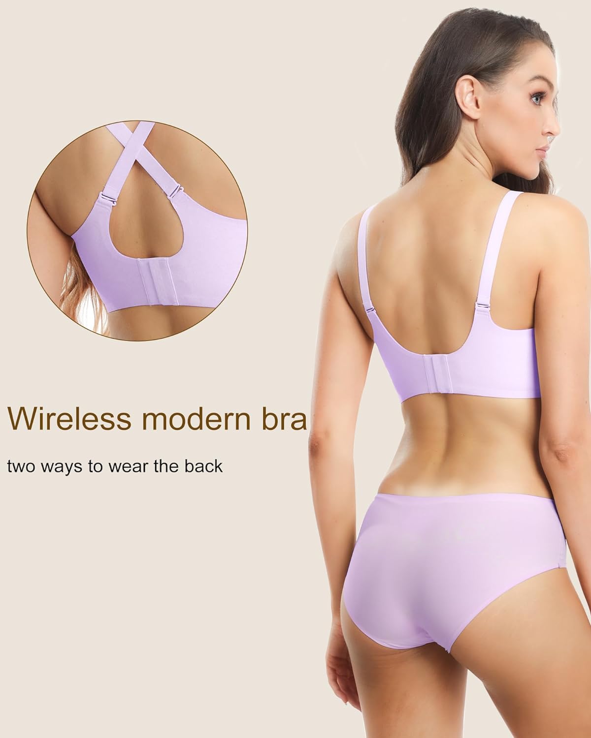 Wavy Seamless V Neck Lace Floral Bra