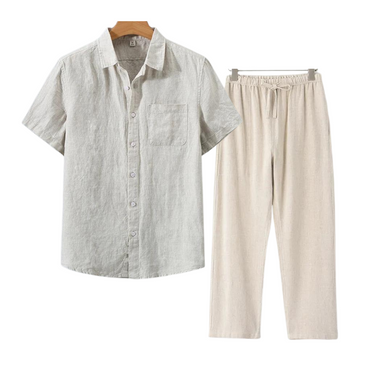 TheighT Linen Set (Short) - Streetwear Shirts & Tops - product image 4