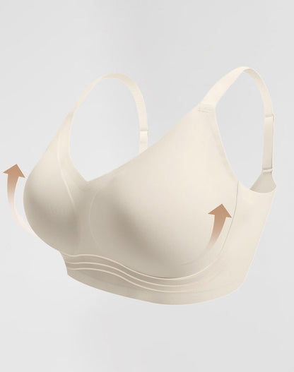 Plus Size V-Neck Seamless Push Up Bra