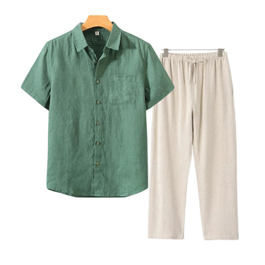 TheighT Linen Set (Short) - Streetwear Shirts & Tops - product image 3