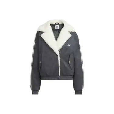 Adidas Originals Oversized Faux Suede Sherpa Jacket - women’s fashion sneaker at Kickarena