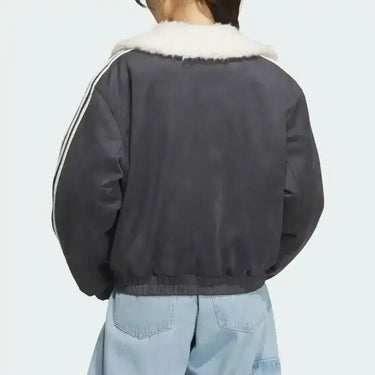 Adidas Originals Oversized Faux Suede Sherpa Jacket - women’s fashion sneaker at Kickarena