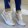 Discreet Shoes Women’s Fashion Sneakers – Gold & White 2026 - women’s fashion sneaker at Kickarena