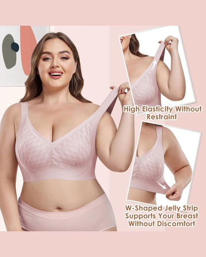 Women's Plus Size Wireless Bras V Neck