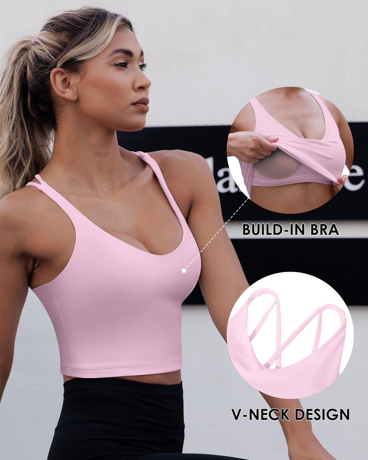 Workout Tank Tops with Built in Bra