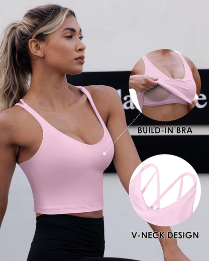 Workout Tank Tops with Built in Bra