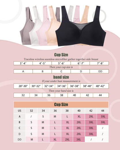 Jelly Strip Support Comfortable Seamless Mesh Plunge Bra