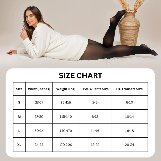 Sheer-Look Fleece Tights