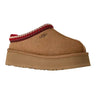 Mustard Seed beige UGG Tazz platform clogs, a fresh and modern colorway that brightens up dark winter clothing ensembles effortlessly.