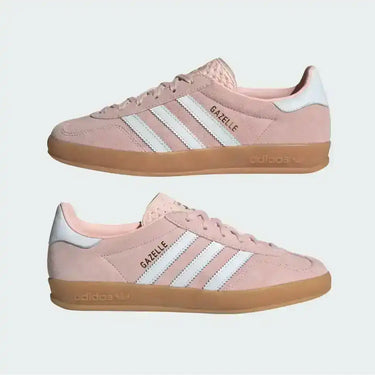 Adidas Gazelle Light Pink Sneakers – Suede & Gum Sole - women’s fashion sneaker at Kickarena