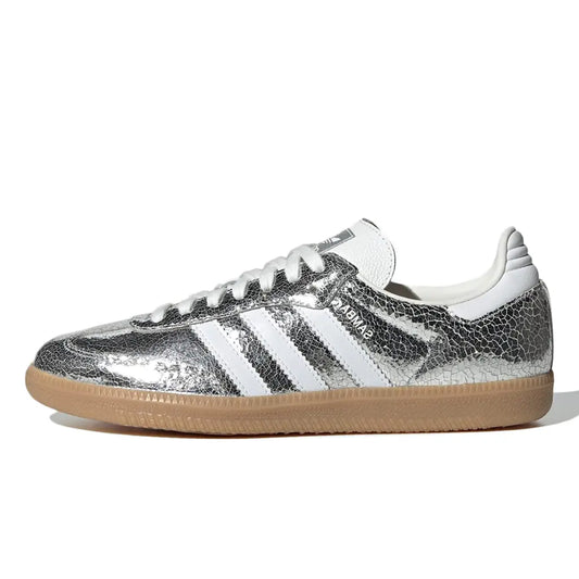 Samba OG Silver Metallic Cracked Leather